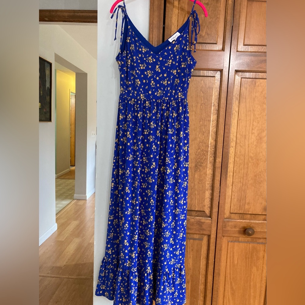Gilli Royal Blue Floral Maxi Dress